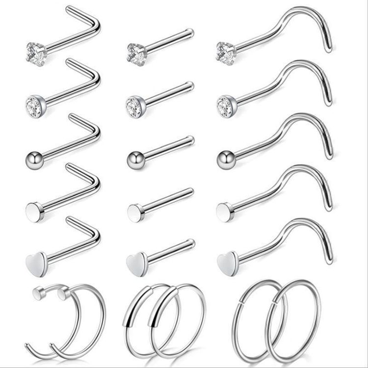 4 Stück Fake Piercing Aufkleber Set - Gesichtsrhinestones Für Nasenring & Lippenstecker, Wiederverwendbar Für Festival & Cosplay