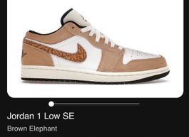 Nike Jordan 1 low SE brown Elephant, Grösse 40.5