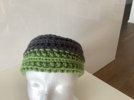 Warmes Stirnband handgestrickt Wolle Herbst / Winter