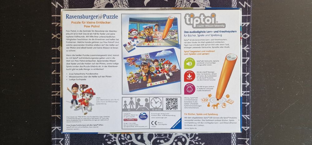 🧩 Ravensburger Tiptoi Puzzle Paw Patrol – 2x24 Teile ab 4J. (Gebraucht ...