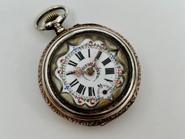 Antike Swiss Made Handaufzug Taschenuhr 800 Silber ab CHF 1!