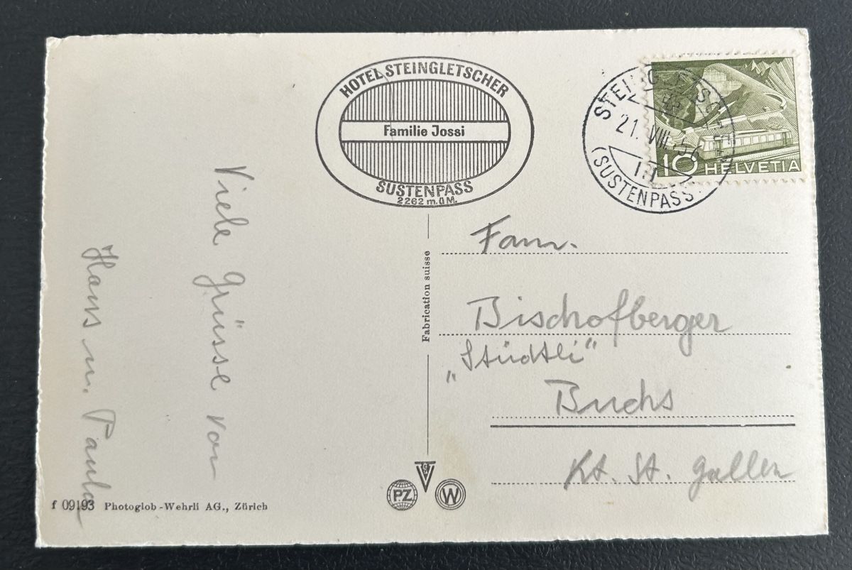 Cartes postales: Sustenpass Mit alten Autos  – D'occasion à Horw par Tellbub 1