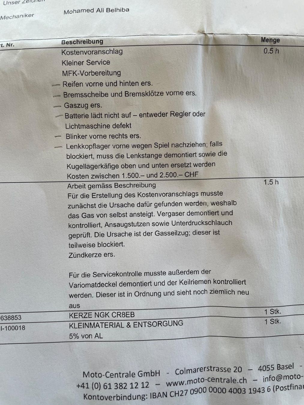 Piaggio Autres: Vespa Paggia et4 - Defekt – Défectueux à Basel par cfi_gj72 4