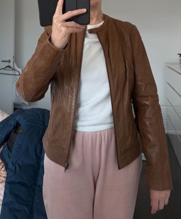 Neue Lederjacke von Naf Naf, Grösse 36