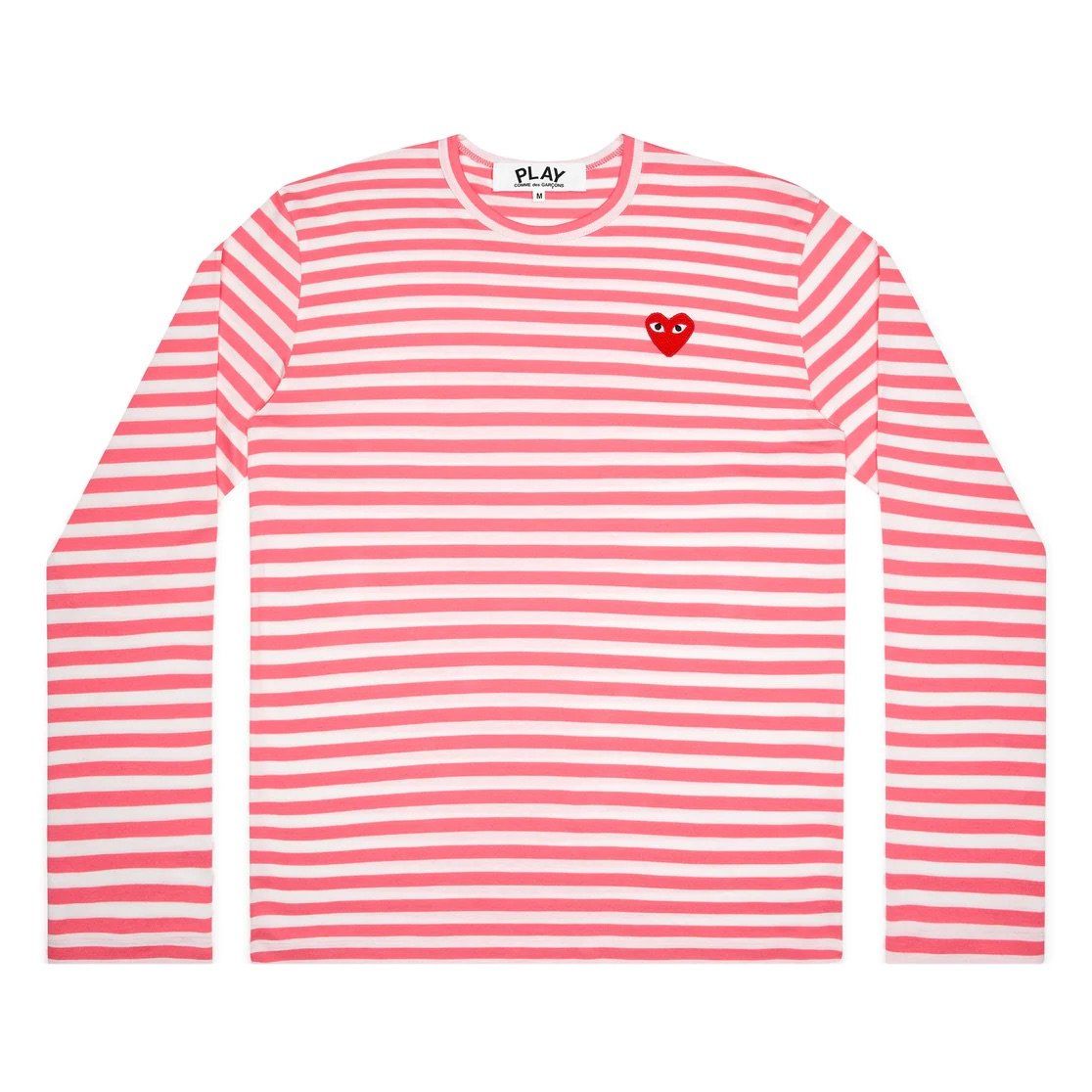 Comme Des Garcons T-Shirts: Comme des Garçons PLAY-Damen-Rosa/Weiss Large – Neu und originalverpackt aus Zürich von DClaudia