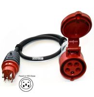 T25 - CEE16-5 Stromkabel Adapter 5m (Uebergang) für Aussen