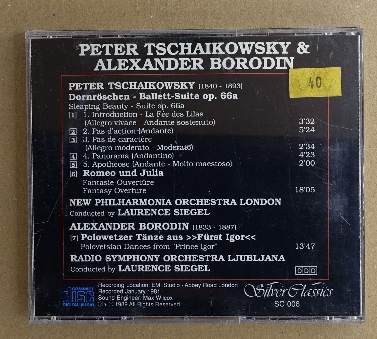 CDs: Peter Tschaikowsky & Alexander Borodin - F28 – Gebraucht aus Sessa von fraenklishop 1