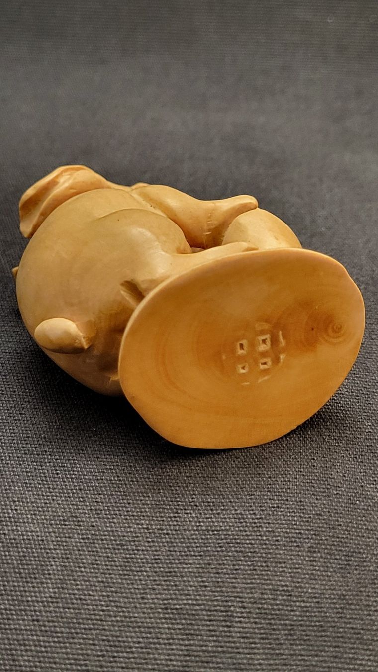 Statuette: Holz-Kaninchen NETSUKE – Usato da Basel venduto da spinne02 8