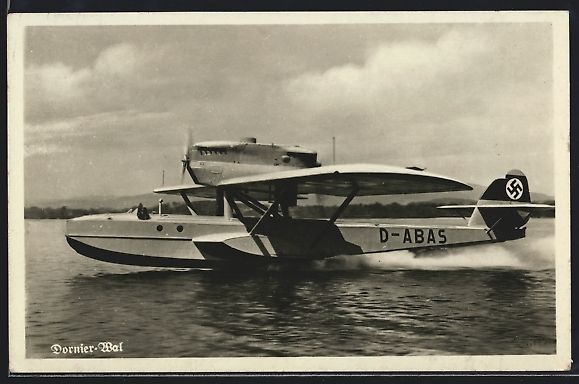 Ansichtskarten: AK Wasserflugzeug Dornier-Wal – Gebraucht aus Berlin von bartko-reher