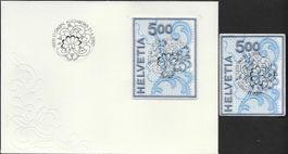 2000 FDC+Marke Stickerei 998 beide mit ET-VOLLSTEMPEL ab 1.-