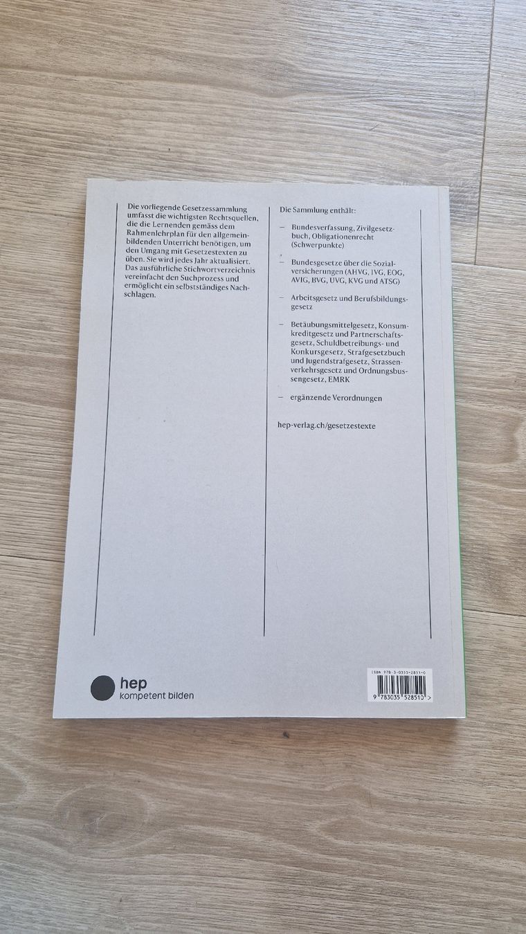 Bücher: Gesetzestexte Lehrmittel Buch – Neu (gemäss Beschreibung) aus Andermatt von ros_9dnb 1