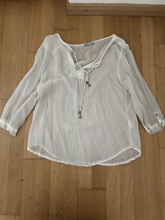 Weisse Chiffon Bluse Nile