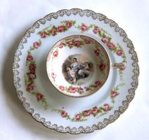 J & L*Vintage* MOKKATASSE & UNTERTASSE*SET*2-tlg.*****