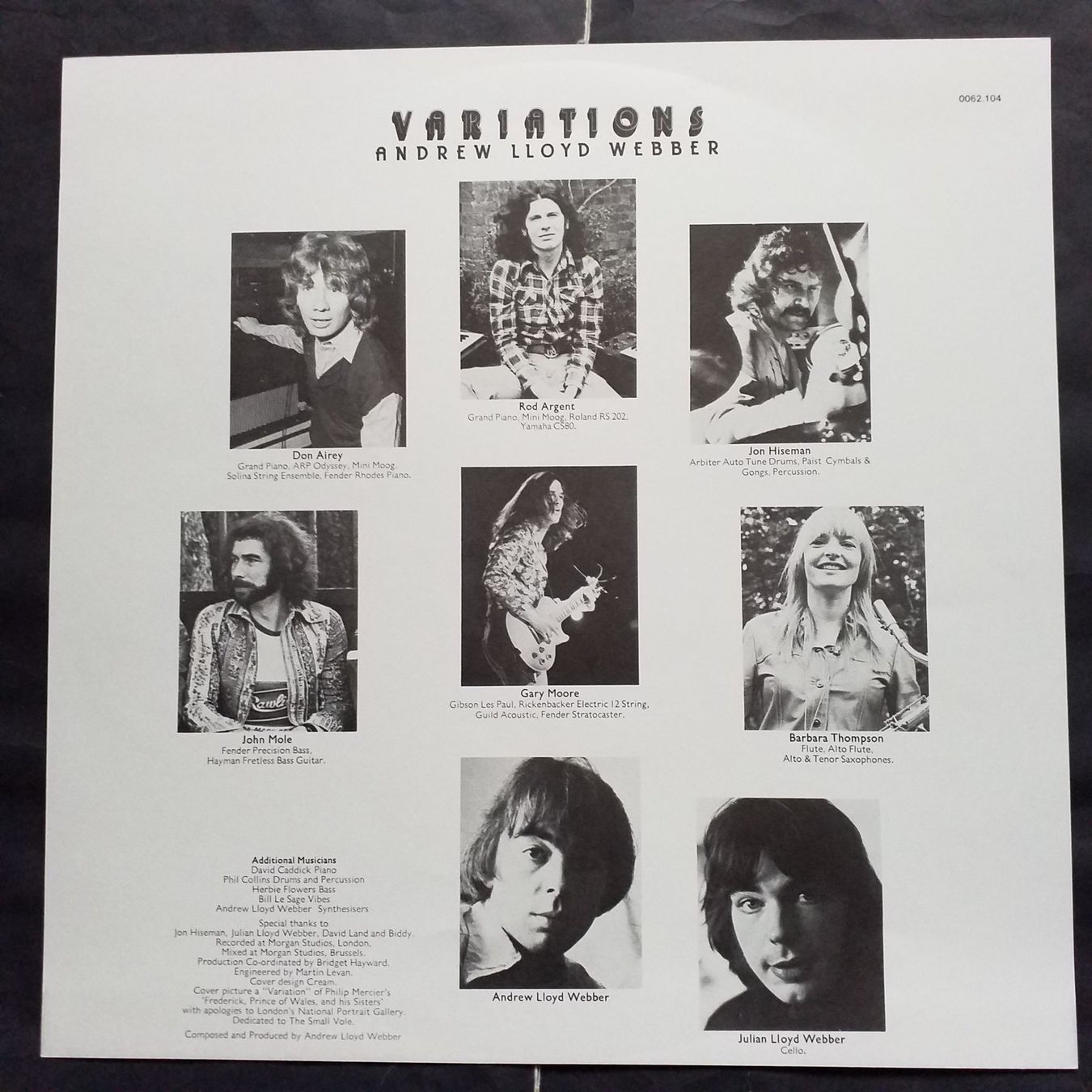 Dischi in vinile: ANDREW LLOYD WEBER,  variations - 1st 1978  - NEW - insert - – Nuovo (secondo la descrizione) da Yverdon-les-Bains venduto da Jacotreut 2