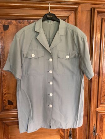 Chemise vintage, style safari, manches courtes, taille M