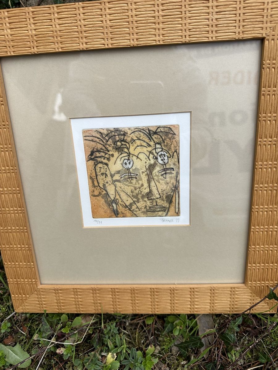Incisioni: Gravure originale encadrée, artiste suisse – Usato da Lausanne venduto da artnouveau04
