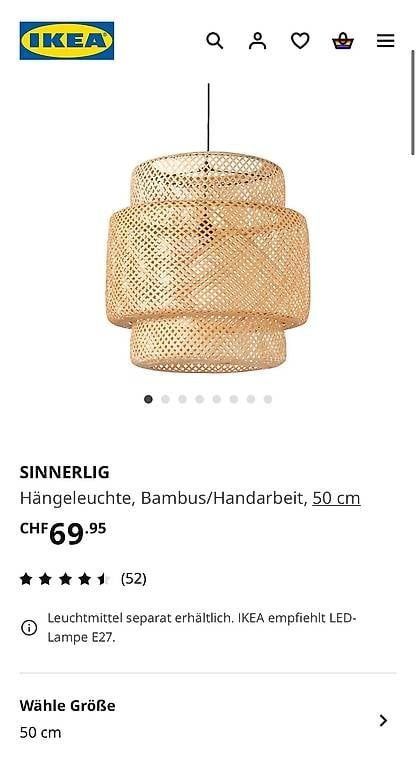 Ikea Kronleuchter & Deckenlampen: IKEA SINNERLIG Hängelampe - NEU – Neu (gemäss Beschreibung) aus Bern von