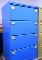 Novex Hängeregistraturschrank, 2-bahnig, 4 Schübe, blau