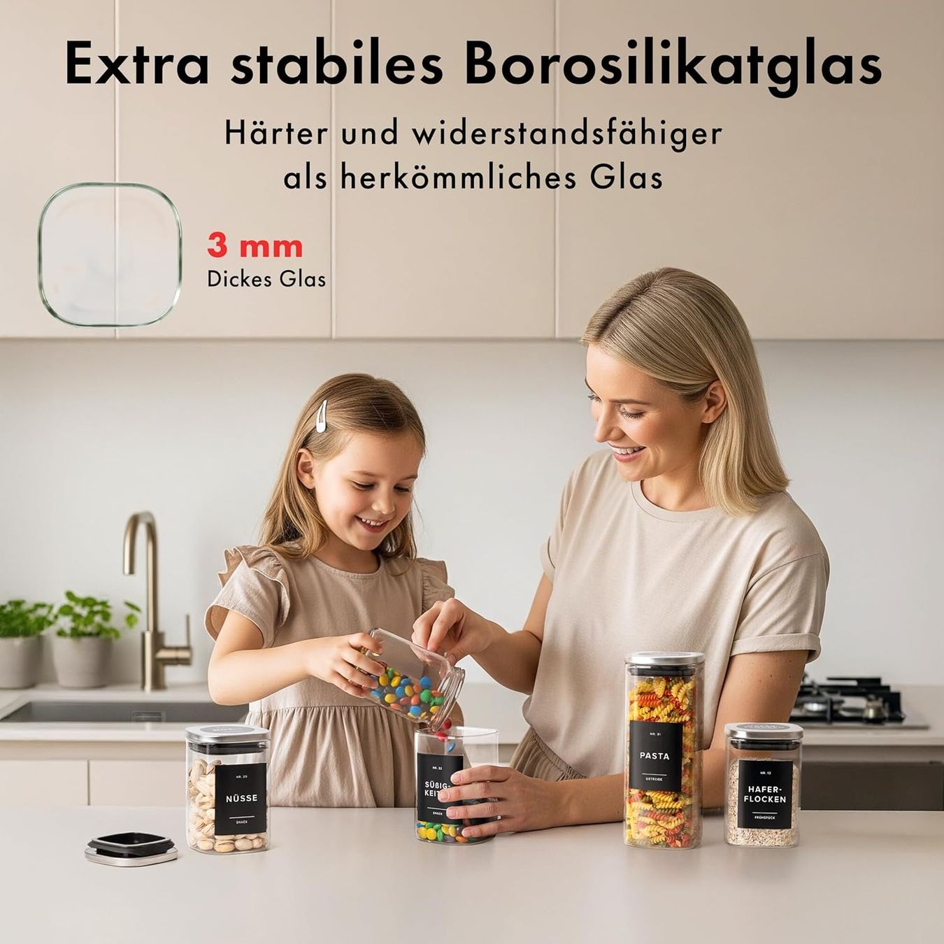 Bicchieri: Vorratsgläser Set mit Edelstahl Deckeln – Nuovo e nell'imballaggio originale da St. Gallen venduto da sch_zsz7 3