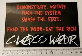 CLASS WAR  (Aufkleber, PVC)