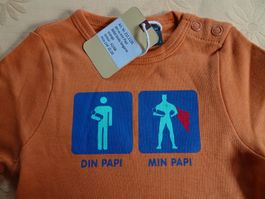 NEUER Body orange "Din Papi - Min Papi" Gr. 50/56 - 260740