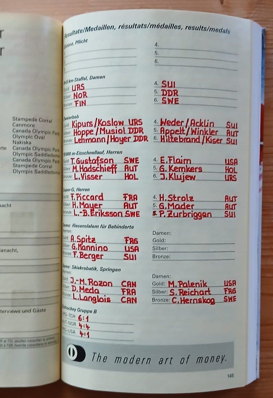 Libri: Schweizer Olympiaführer Calgary 1988 – Usato da Krauchthal venduto da mago371 2
