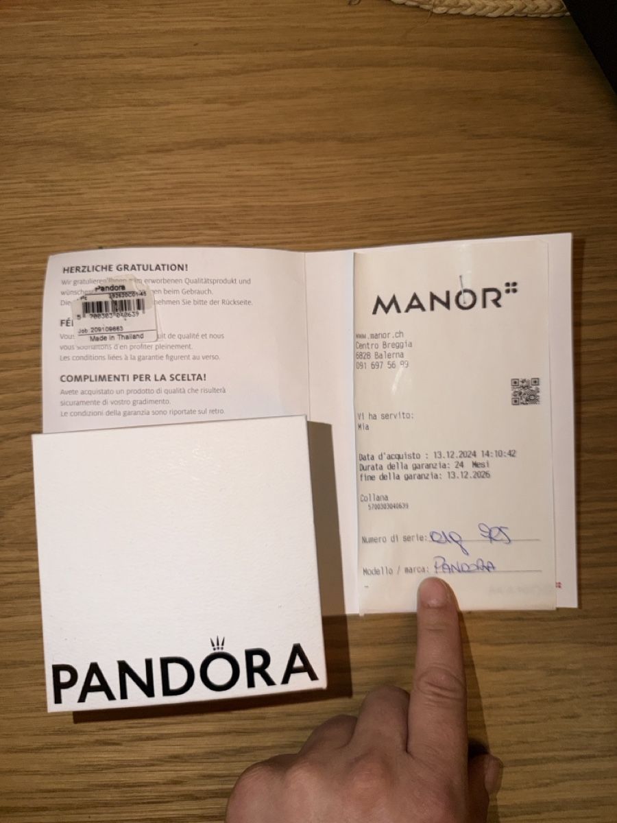 Pandora Catenine: Collana Pandora con ciondolo e scatola  – Nuovo e nell'imballaggio originale da Cama venduto da stevemassive 2