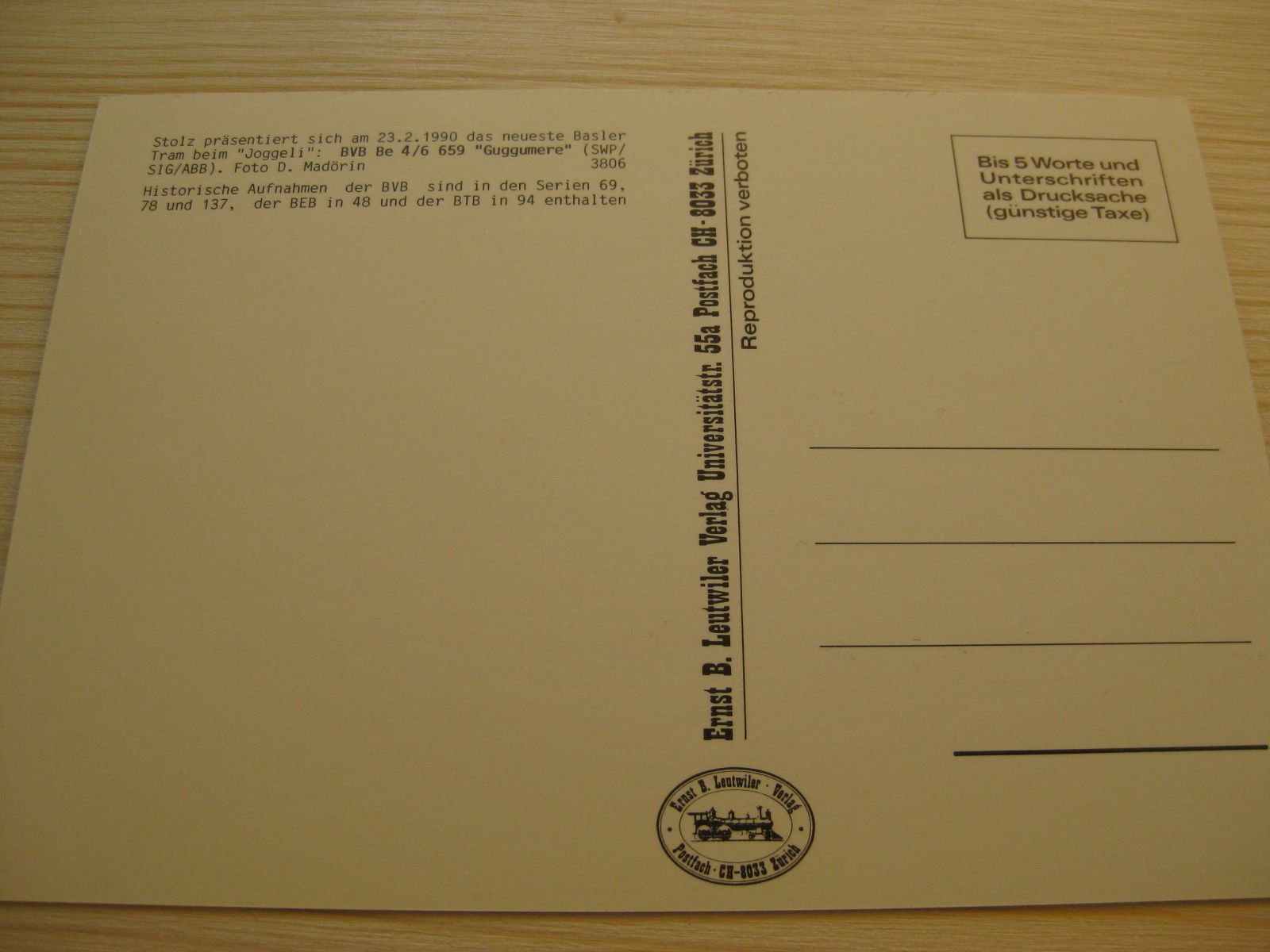Cartoline postali: Preis halbiert: AK Basel mit Tram – Usato da Malters venduto da Marosko 1