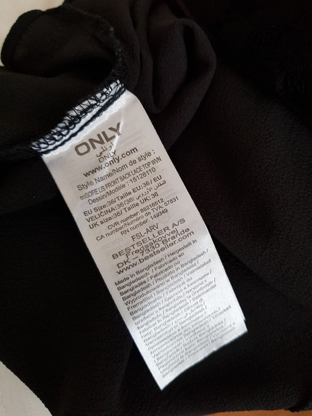 Only Blusen: ONLY Bluse, Schwarz, Gr. 36, mit Spitze, Top Zustand! – Neu (gemäss Beschreibung) aus Nendeln von Zopfie_ 3