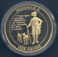DEUTSCHLAND - PRO GLORIA ET PATRIA, FRIEDRICH II - VERGOLDET