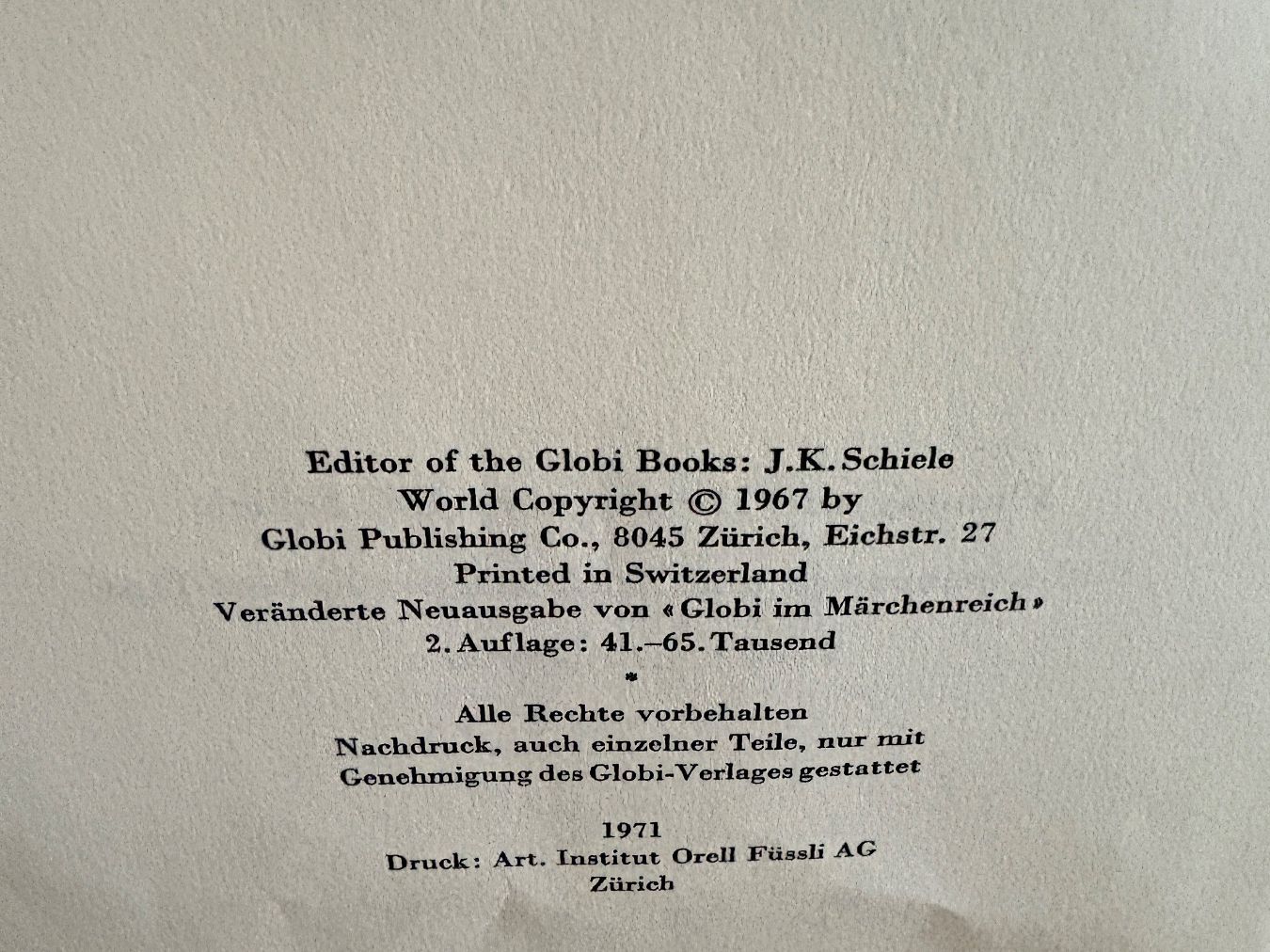 Libri: Globis Geheimnis Buch – Usato da Zürich venduto da sch_kqj7 1