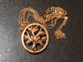 Vergoldet Anhänger, Schlange, mit 46cm Kette