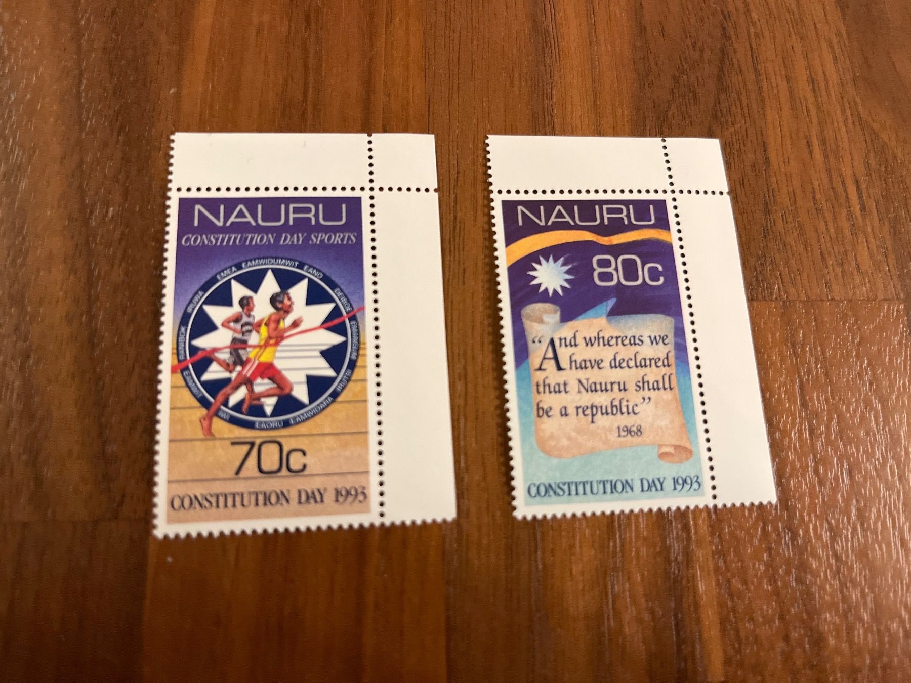 Tutti i francobolli: 2 tolle Briefmarken Nauru – Nuovo e nell'imballaggio originale da Zürich venduto da engebrunau