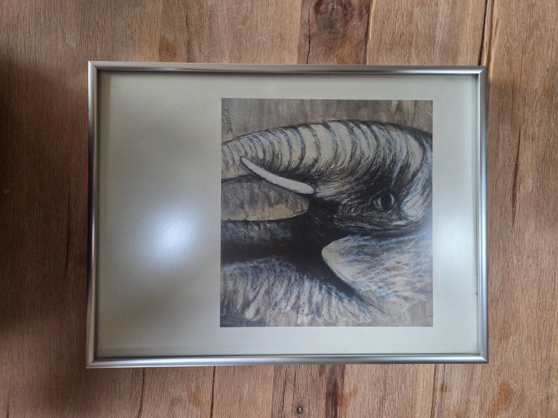 Poster & Bilder: Henry Moore Gemälde Elefant, gerahmt – Gebraucht aus Basel von yae_7ktl 5