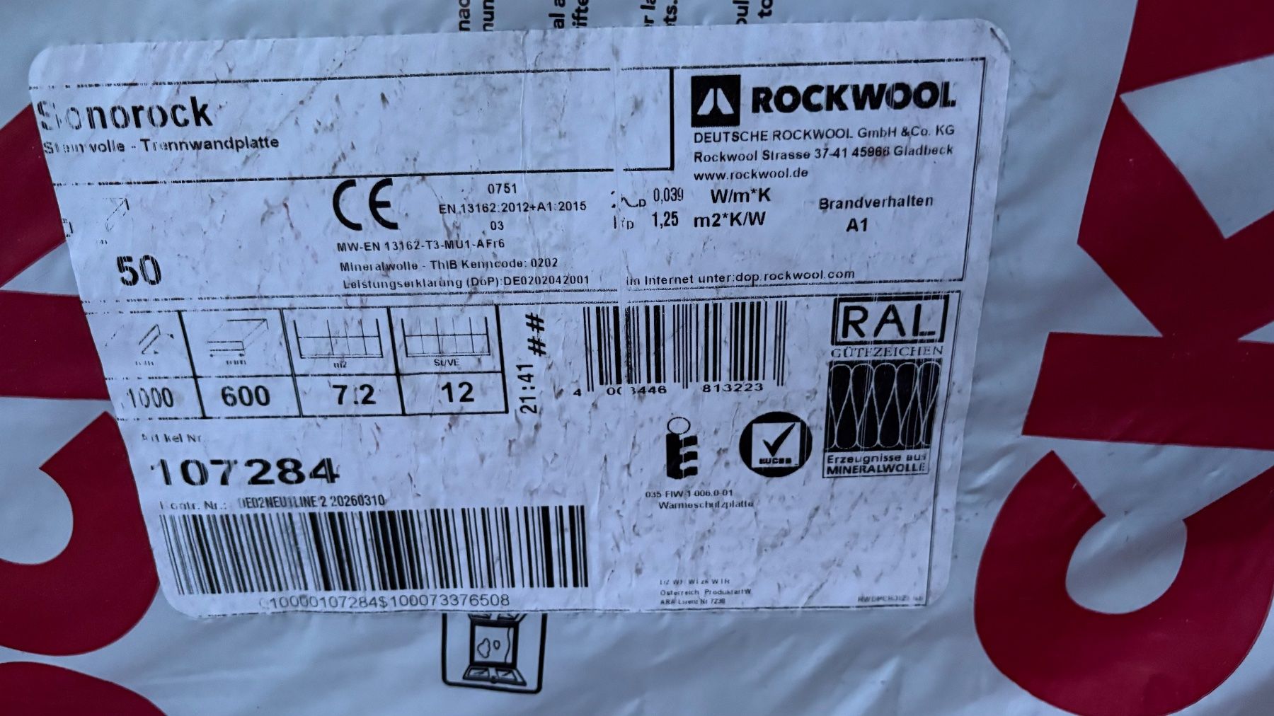 Materiale di riempimento: GRATIS: Steinwolle Rockwool 40mm ganze Pack - 1 sheet – Usato da Stäfa venduto da Thaikitty 3
