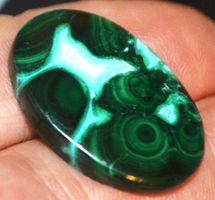 Cabochon L-9083 – Chrysokoll Malachit 27,5x18,5mm