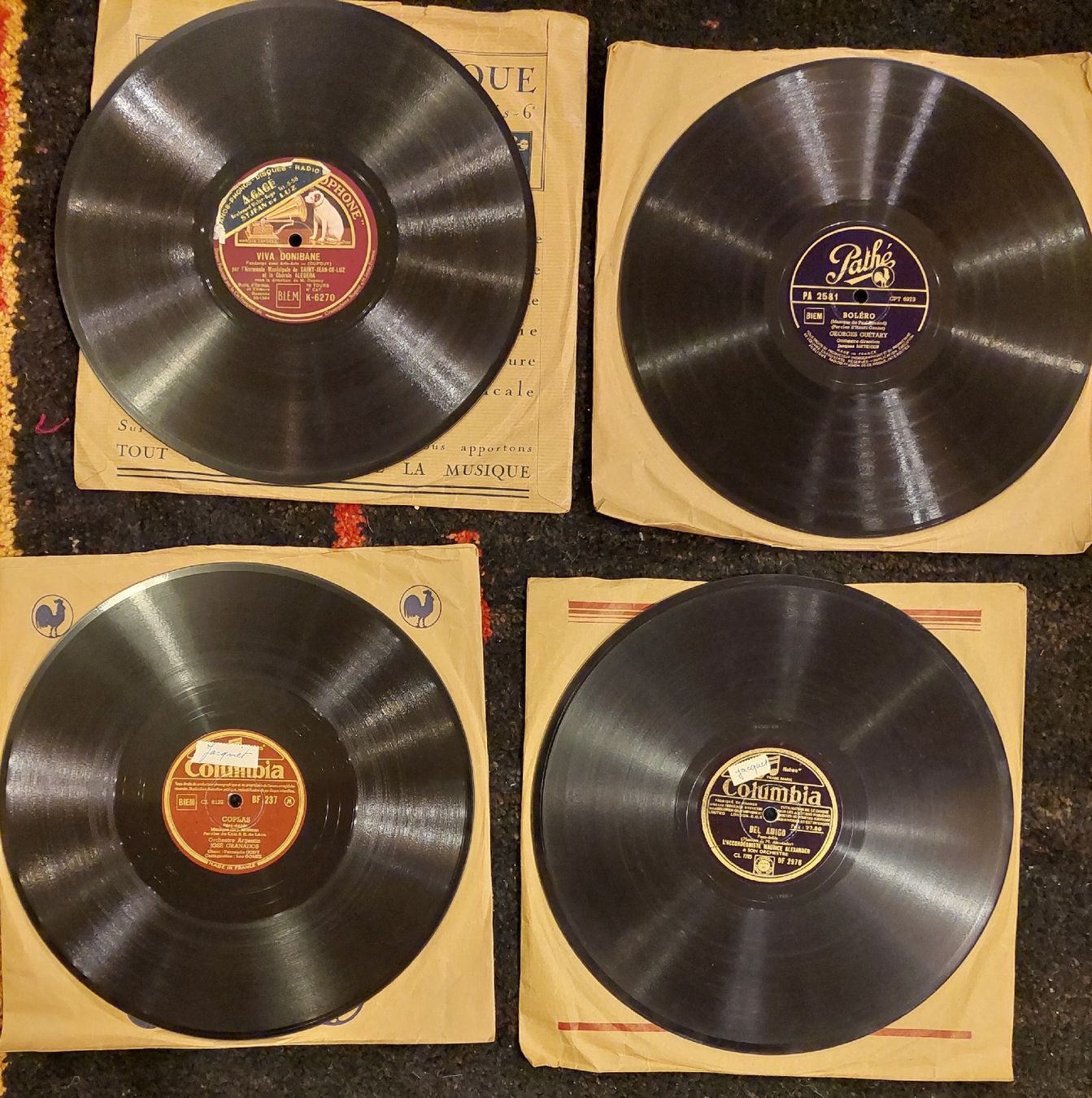 Schallplatten: 20 Schellackplatten,  25cm mit Tangos, Pasodobles,Bolero,Fox – Gebraucht aus Zürich von Cortin