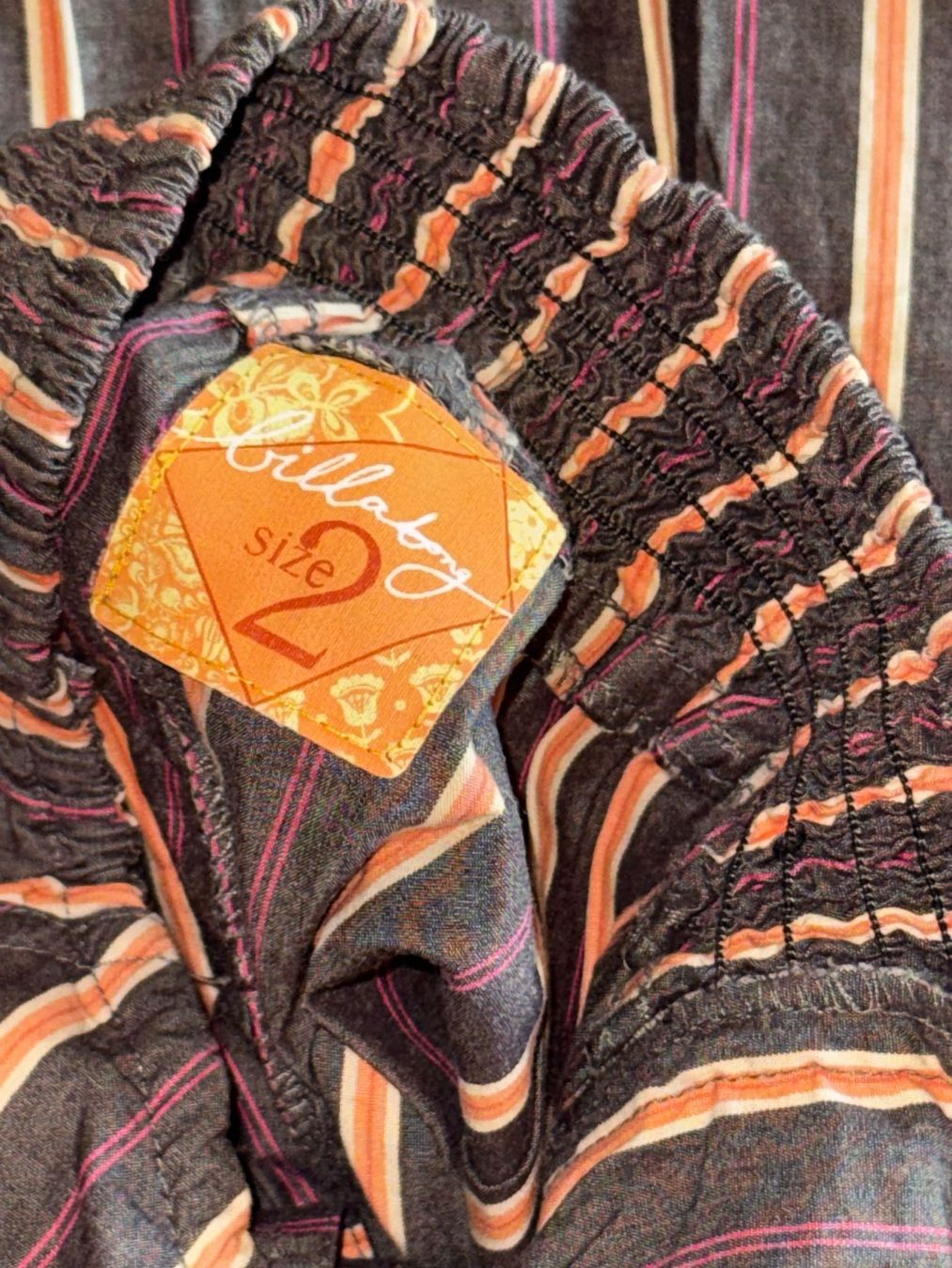 Billabong Kleider: Billabong robe bustier rayé marron et rose/orange taille 2 – Neu (gemäss Beschreibung) aus Ovronnaz von Etagne68 4