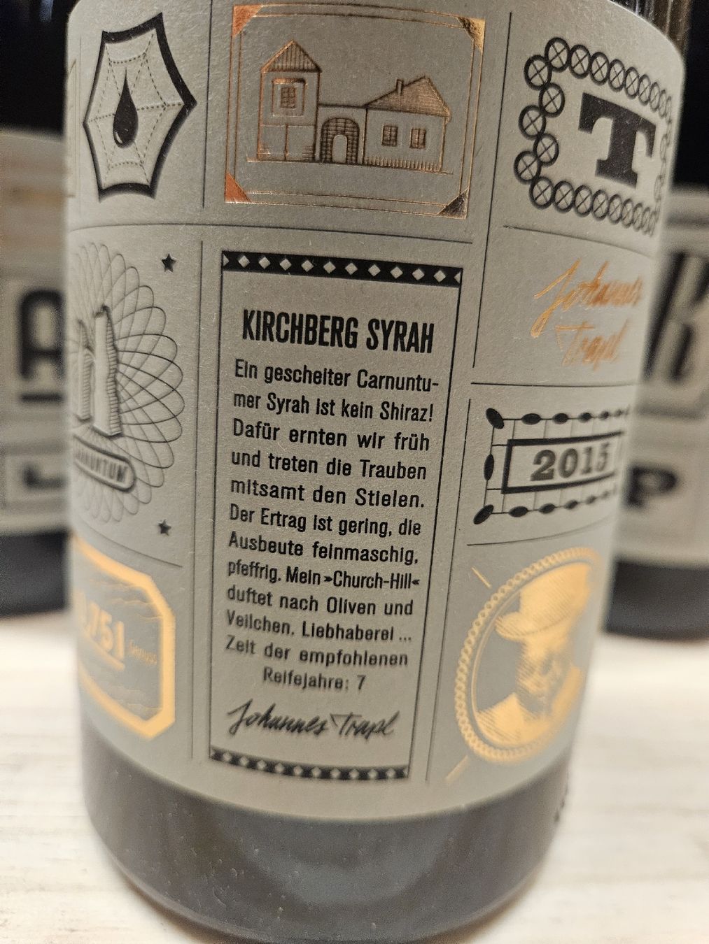 Vino: 3x Trapl Kirchberg Syrah 2015 – Nuovo e nell'imballaggio originale da Zofingen venduto da WouterSamwel 3