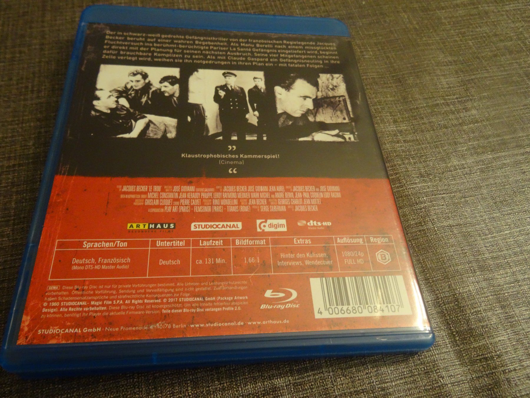 Tutti i DVDs: Blu-ray Film Das Loch Jacques Becker – Usato da Olten venduto da Disc-Ausverkauf 2