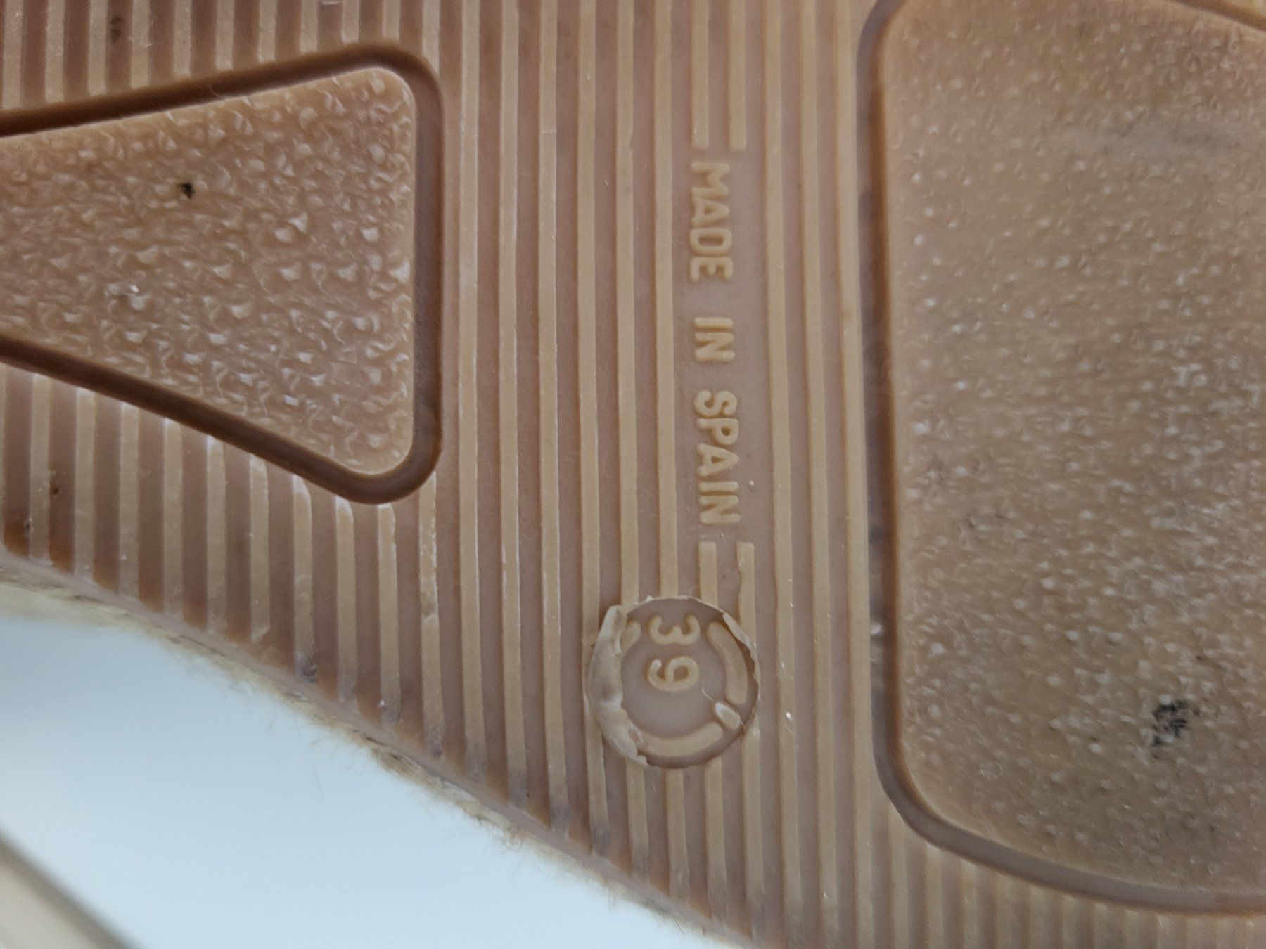 Damenschuhe: Espadrilles Damen Macarena, Gr. 39 - Beige, Leder – Gebraucht aus Baar von clar6 6