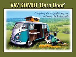 Blechschild-VW KOMBI - BARN DOOR - 30 X 40 CM