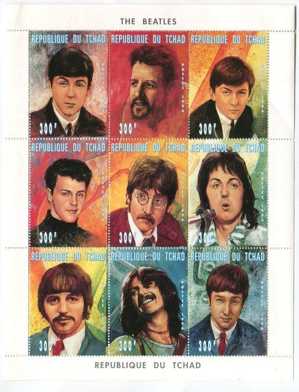 Tous les timbres: Block "The Beatles". Tschad. – Neuf avec emballage d'origine à Basel par Butsch5