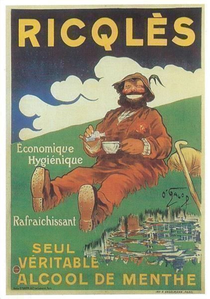 Cartoline postali: Ricqlès seul véritable Alcool de Menthe, AK – Usato da zürich venduto da parts5060