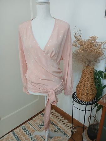 Wickelbluse Sezane; Gr.44, 100% Seide