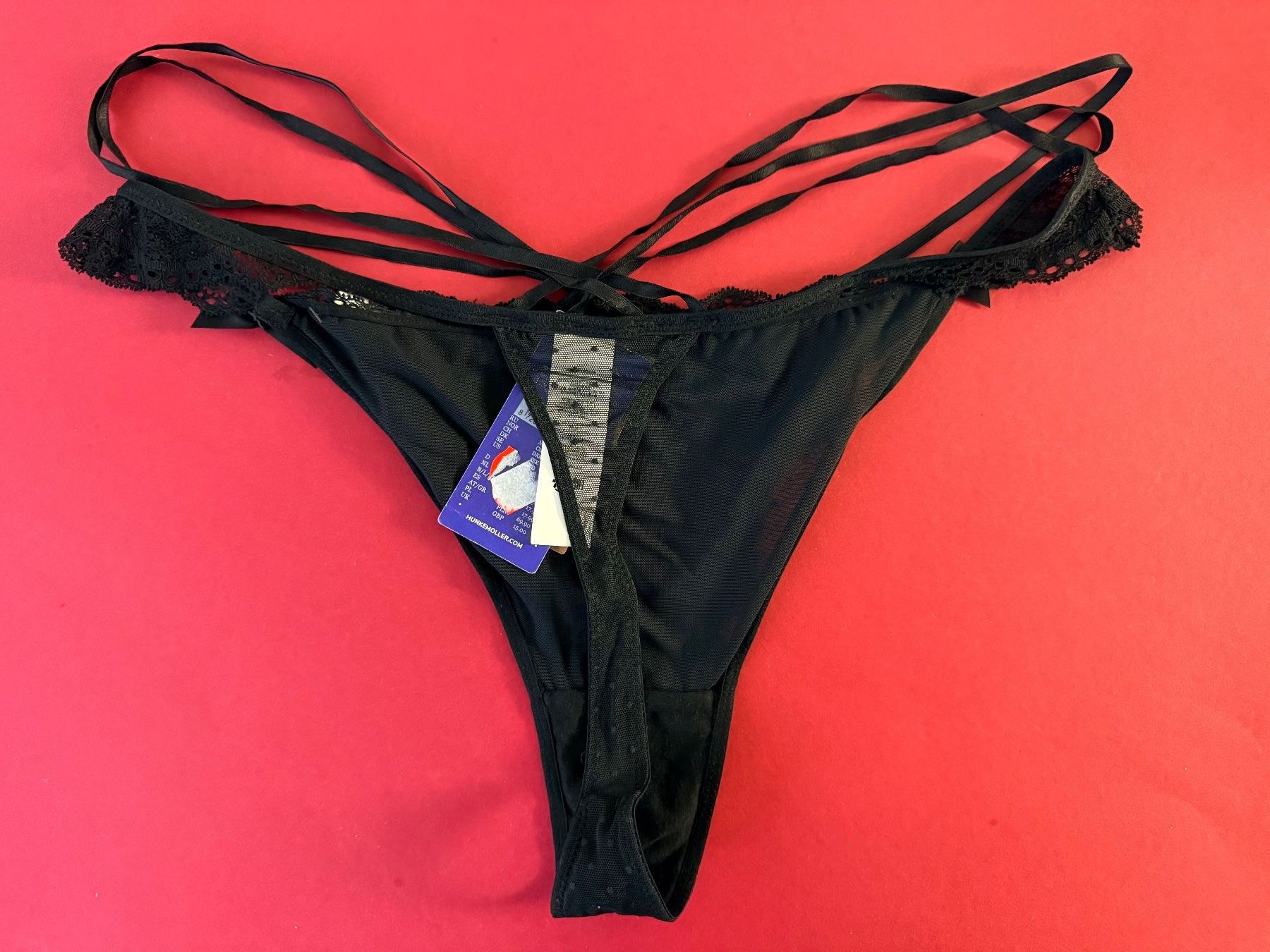 Hunkemöller Altra biancheria intima: HUNKEMÖLLER, String FLEUR, Grösse XL, Farbe Schwarz – Nuovo e nell'imballaggio originale da Rudolfstetten venduto da gst_g7xl 1