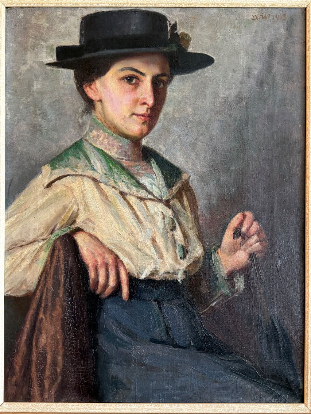 Gemälde: 1915 - AW ? Monogramm Original ÖlGemälde – Gebraucht aus Basel von PAUL_ART 1