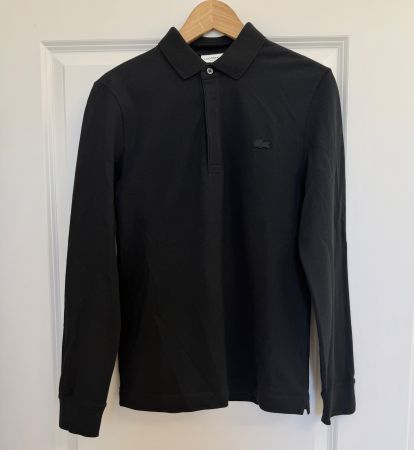 Polo manches longues noir Lacoste