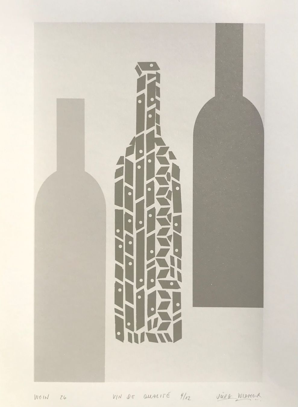 Vino: Artwine 26, Jürg Widmer, Siebdruck – Nuovo e nell'imballaggio originale da Seltisberg venduto da quadartswiss