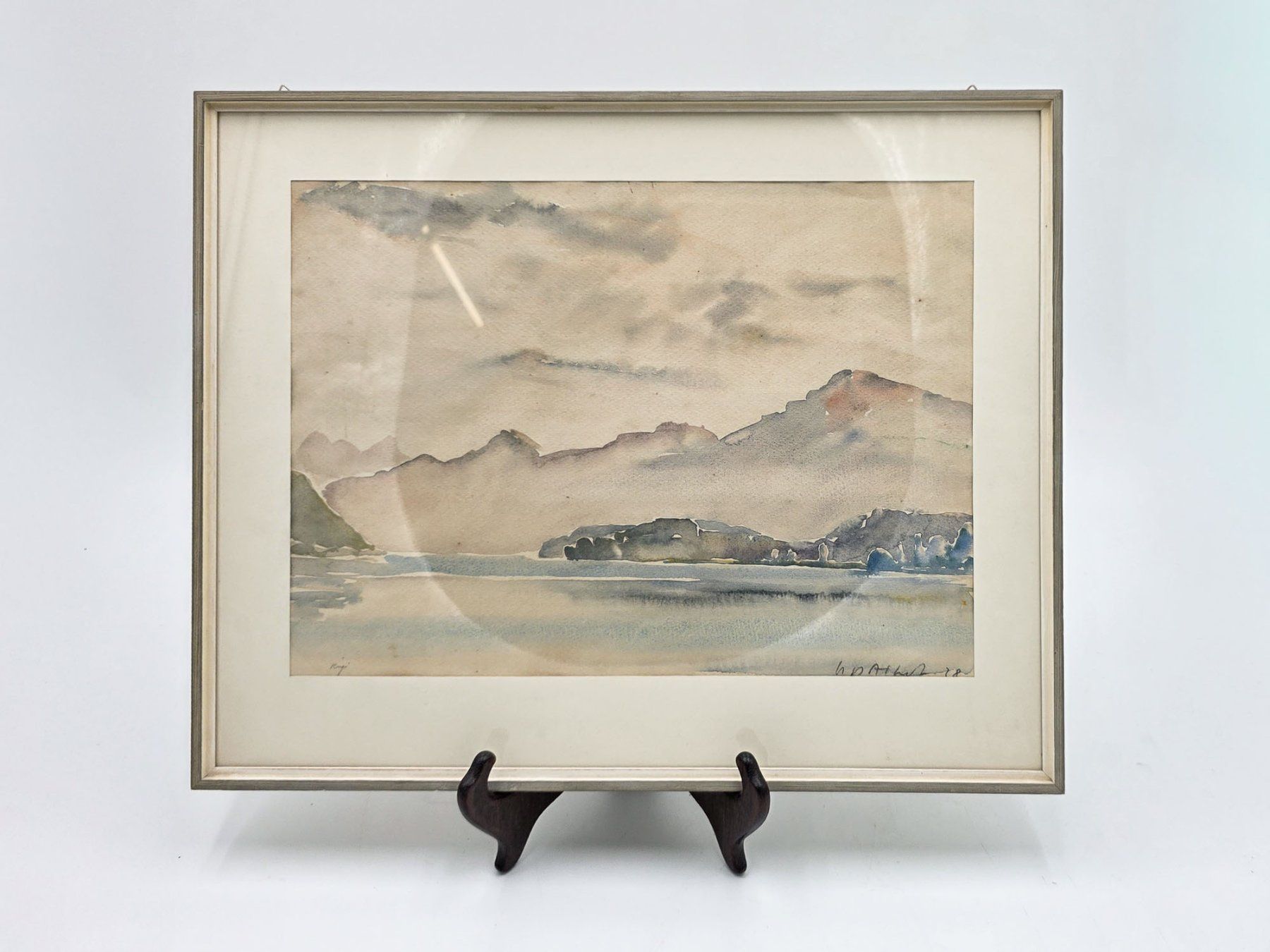 Dipinti: Aquarell Hans Potthof "Rigi" - gerahmt - Ref. 06/14 – Usato da Au ZH venduto da BrockiAu